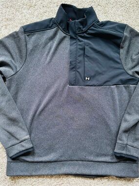 LG Men’s Gray & Black Performance Quarter-Zip Pullover Jacket